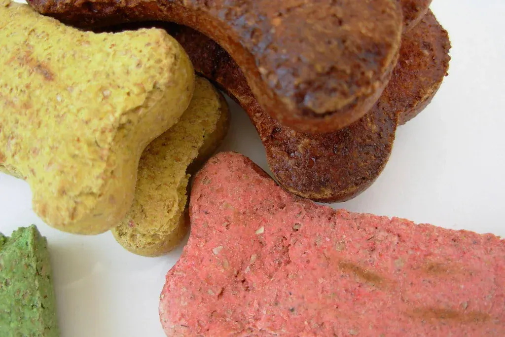 Biscoitos coloridos em formato de osso
